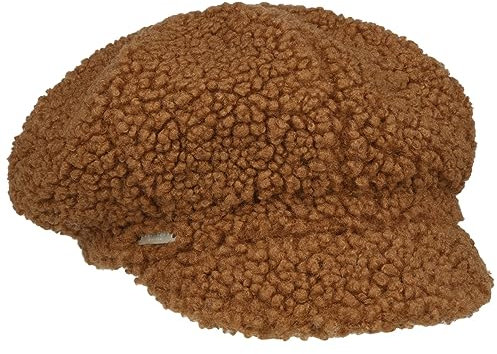 Seeberger Teddy Fur Ballonmütze Schirmmütze Damencap Wintercap Kunstfellcap Baker-Boy-Mütze Damen - mit Schirm, Futter Winter Herbst-Winter - One Size braun