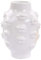 Romehaha Keramik Lippenvase, Tischdekoration, Modern, Blumenvase für Zuhause, Büro, Geschäfte, 12x12x16.5cm (Weiß)