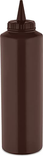 Catergold Plastic Squeezable Sauce Dispenser Coloured Squeeze Bottle 750ml (Brown)