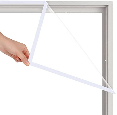 Kit película aislante para ventana, película térmica resistente intemperie, película aislante autoadhesiva ventanas invierno, envoltura plástico reutilizable fácil abrir para ventilación (2 x 2 m)