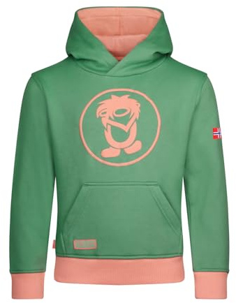 Trollkids Kids Troll Sweater 116, Leaf Green/Dahlia