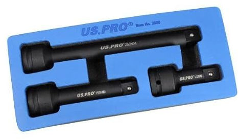 US PRO Tools 3pc 3/4 dr Impact Extension Bar Set Bars for Sockets 3950