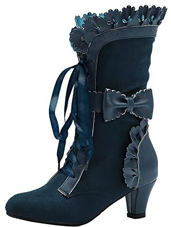 Stivali Alti Fucsia Stivaletti Cowboy Western Stivali Motocross 43 Stivali Alti Donna Fashion Stivali Stivaletti Anfibi Sandali Cuoio Donna Scarpe da Corsa Donna Running B-Blu 26.99