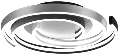 Trio Leuchten LED-Deckenleuchte - Schwarz matt - Aluminium - Metall - Ø 50 cm - dimmbar