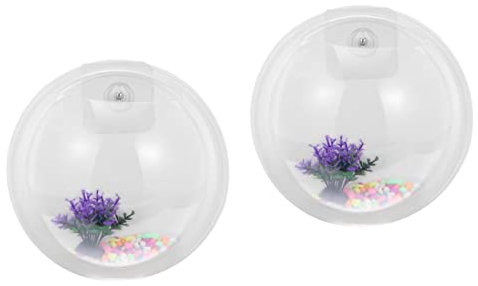 FRCOLOR 2 Sets Aquarium Suction Cups Wall Mount Planter Indoor Plant Pots Hydroponic Pot Random Style