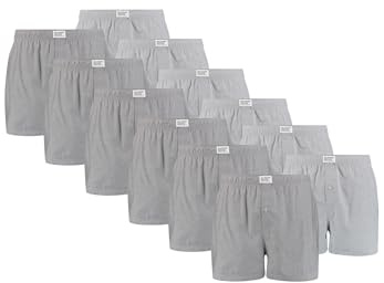 Levi's Levis Herren Woven Web Shorts Boxer Boxershorts Unterhose 12 er Pack, Farbe:Asphalt, Bekleidungsgröße:M