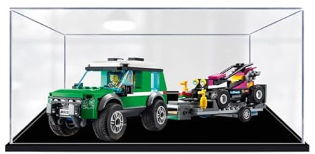 Acryl Vitrine für Lego 60288 Racing Car Transporter Model Staubdicht Transparent - Nur Präsentationsbox (2mm)