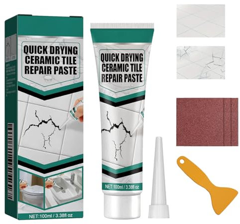 Colle a Carrelage,Kit de réparation de baignoire,Kit Réparation Carrelage,Colle Carrelage salle de bain,Joint Carrelage Blanc,Colle Carrelage piscine,kit de réparation de carrelage et douche en émail