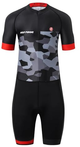 UGLY FROG Radfahren Skinsuit Für Männer, Pro Kurzarm Fahrradanzug, MTB Jumpsuit, Schnell Trocknend Und Atmungsaktiv.