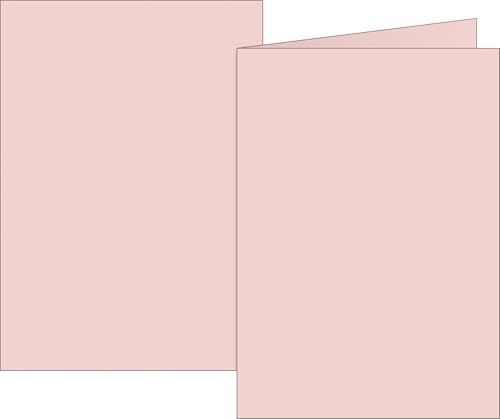 BRUNNEN Klappkarten Universalpapier | A6, 105×150 mm, 160 g/m², rosé, 10 Stück