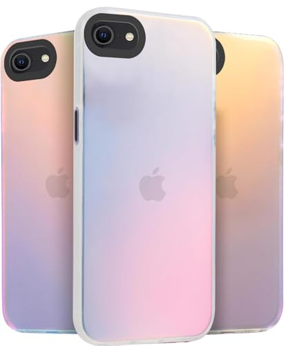 Yojiong Hülle für iPhone 16e (6.1), Glitzer Matte Handyhülle [Farbwechsel-Effekt], stilvolle und Einzigartig, Stoßfest Kratzfeste Schutzhülle, Bunt