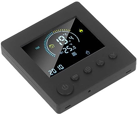 Aramox Smart Thermostat AC90V to Programmable Thermostat Smart 240V Color LCD Display APP Remote Control Programmable for Home Hotels Office (Black #12)