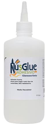 NusGlue – Pegamento Instantáneo Cianoacrilato 500g | Adhesivo Súper Rápido para Plástico, Metal, Cerámica, Goma, Madera y Más | Secado en Segundos, Alta Resistencia y Precisión