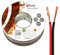 VoltShine Cable altavoz 2x1,00mm 100m rojo/negro, ideal para conexiones de audio en sistemas de sonido y altavoces.