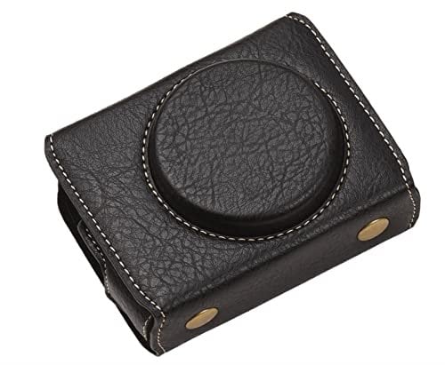 SVKVBNLNGK Leather Mini Camera Bag With Strap Camera Bag HX90 HX80 HX99 HX95 HX60V HX50 HX30 HX20 PU Fit For SONY Camera bag(Black)