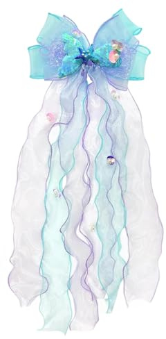 XDGBGFN Schultütenschleife Meerjungfrau 40×20cm Schultüte Schleife Zuckertütenschleife für Mädchen, Zuckertüten Deko Schulanfang Einschulung Deko