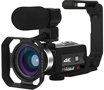 Appareils Photo Numériques, Caméscope en Direct 4K caméras vidéo numériques for la Photographie Full Ultra HD Vlog Recorder Night Vision Webcam(128G SD Card,7)