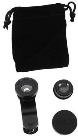 ZUNOXAZ 2 Sätze Handy Kamera Fischauge Makro Weitwinkel Linse für Smartphone Selfie Landschaft Aufnahmen Schwarz