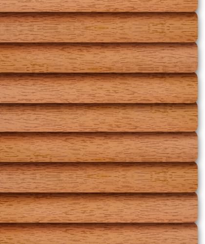 Aluminium-Jalousie In Holzoptik 25mm Alu-Lamellen Rollos Für Fenster Ohne Bohren Inklusive Montagematerial, Window Blinds, Klemmfix-Jalousie Für Fenster Freihängend(Cinnamon Oak)
