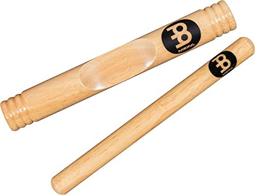 Meinl Percussion Wood Claves African - 1 Paar zylindrische Klanghölzer - Musikinstrument - Siam Eiche, Natur (CL2HW)