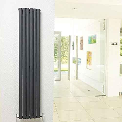 Hudson Reed HLA76 Revive | Modern Bathroom Vertical Designer Double Panel Radiator , 1500mm x 354mm , Anthracite