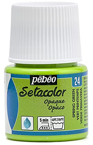Pébéo 295-024-Pintura para Tejidos y Telas, Pintura, Verde de Primavera, 45 ml, 45