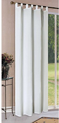 1er Set Vorhang Blickdicht Matte unifarbene Gardine mit Schlaufen. Aus edlem Microsatin Micofaser-Gewebe., 175x140, Creme, 20400