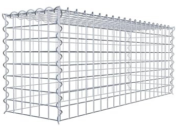 Gabiona - Gabione 100 x 40 x 30 cm - Anbau-Korb Typ 3 (ohne Bodengitter) - Verzinkter Gabionenkorb mit Maschenweite 5x5 cm