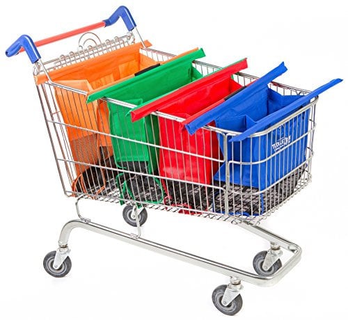 Trolley Bags Original Vibe Reusable Shopping Bags - Set of 4 Bags for Normal Supermarket Trolleys