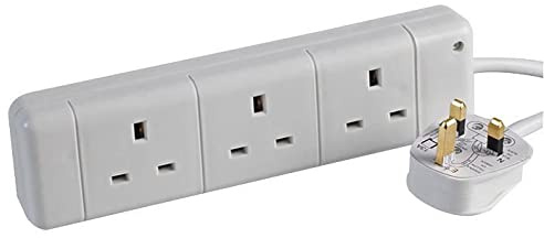 pro elec PELB1802 3 Gang Extension 3m, White