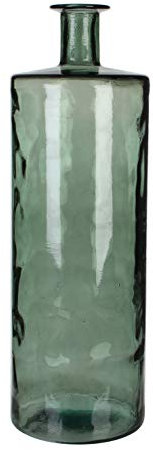 Mica Decorations Glasflasche Guan - H75 x Ø25 cm - Recyceltes Glas - Grün