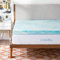 Linenspa Matratzenauflage Gel Swirl Memory Foam Topper, Schaumstoff, Blau, Queen