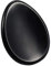 mookaitedecor Obsidian Daumenstein Kristall Edelstein Massagestein mit Mulde, Handschmeichler für Heilung Reiki, Größe ca. 45 x 35 x 5 mm (Pack von 2 Stück)