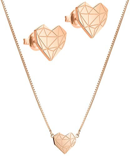 LIEBESKIND Berlin Schmuck-Set Edelstahl (Roségold)