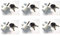 Cerradura de ventanas correderas PACK 6 (BLANCO) LLAVES IGUALES
