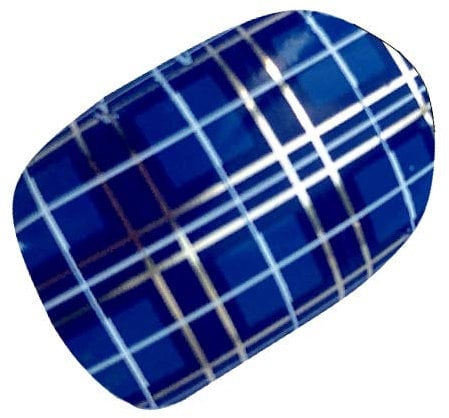 Chix Nails - SCOTTISH Blue Tartan Scotland Flag Chrome Nail Wraps Foils Stickers Decals