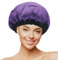 Deep Conditioning Heat Cap,MQUPIN Microwavable Heat Cap 100% Natural Flaxseed Thermal Cap for Steaming Hair Styling and Steam Cap Steaming Haircare Therapy with 10 Pcs Disposable Shower Caps(Purple)