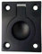 QCAA Solid Brass Flush Ring Pull, 36.5 x45 mm, Matte Black, 1 Pack, Made in Taiwan
