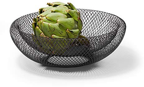 Philippi - MESH Schale Flach - dekorative Schale mit doppelwandigem Gittergeflecht - die Schale ist Teil der MESH Serie