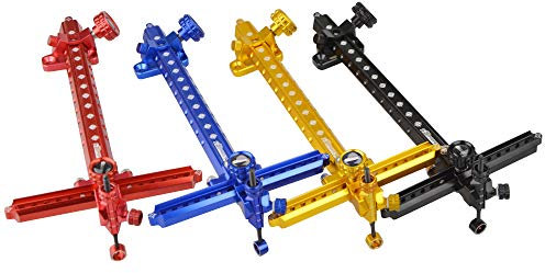 ZSHJGJR Bogenvisier für Recurvebögen Aluminium Bow Sight Bogen Anblick Jagdvisier 1 Pin Bogen Visier für Bogenzubehör (Rot)