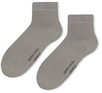STEVEN Chaussettes Basses En Bambou Pour Hommes Pour Les Occasions Formelles Et Le Quotidien, Couleurs: Blanc, Gris, Bleu Marine, Noir, Deux Tailles : UK8.5-10(EU41-43), UK10-11.5 (EU44-46), 1 paire