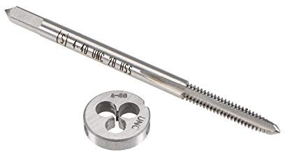 uxcell 4-40 UNC Gewindeschneider Set HSS Maschinengewindebohrer mit rundem Gewindeschneider Rechts Hand