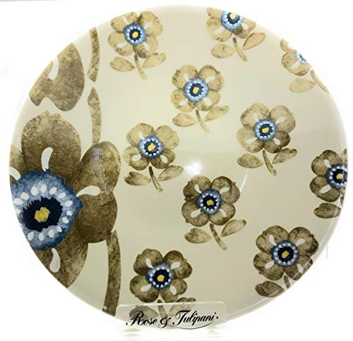 ROSE & TULIPANI MILANO Piatto piano cm27 Floreale, Rotondo 6 pezzi