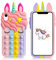 Vunake iPhone XR Case for Kids Girls - Poppet Fidget Heavy Duty Bumper Cover, Soft Gel Protective Liquid Silicone Shockproof Phone Cover - Unicorn