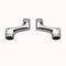 BiaoTeng raccord excentré mitigeur douche mitigeur douche entraxe 80mm g1/2 raccord Adaptateur de robinet de baignoire en cuivre mural G1/2G3/4 tuyau d'eau chaude et froide,Chrome A