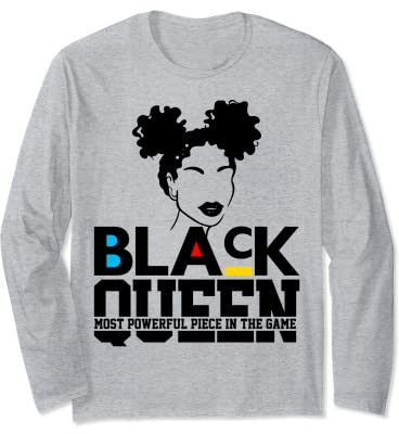 Black Queen Most Powerful Piece In The Game Melanin Queens Long Sleeve T-Shirt