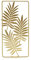 HERCHR Sculptures murales en fer, décoration murale en feuille avec cadre, palmier en métal doré, 29,5 × 14,5 cm/11,61 × 5,71 pouces