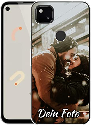 König Design Handyhülle mit Foto für Google Pixel 4A - Personalisierte Hülle, selber gestalten, mit Bild - Schutzhülle aus weichem TPU Silikon Gel Material