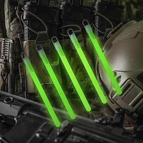 M-Tac Bright Glow Sticks 15,2 cm – 12 Stunden Dauer – Notfall-Chem Leuchtstäbe – 5 Stück (grün)