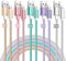 MAIMEITE iPhone Lightning Cable, 5Pack MFi Certified Fast Charging, 5 Colors 1M/2M/3M USB A Nylon Braided for iPhone 14 13 12 11 X 8 7 6 Series and More